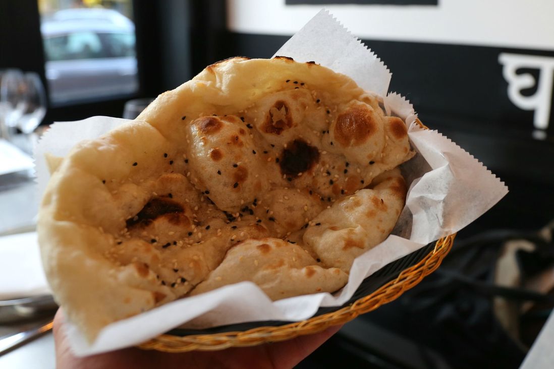 Sesame and Onion Seed Naan ($4)<br/>